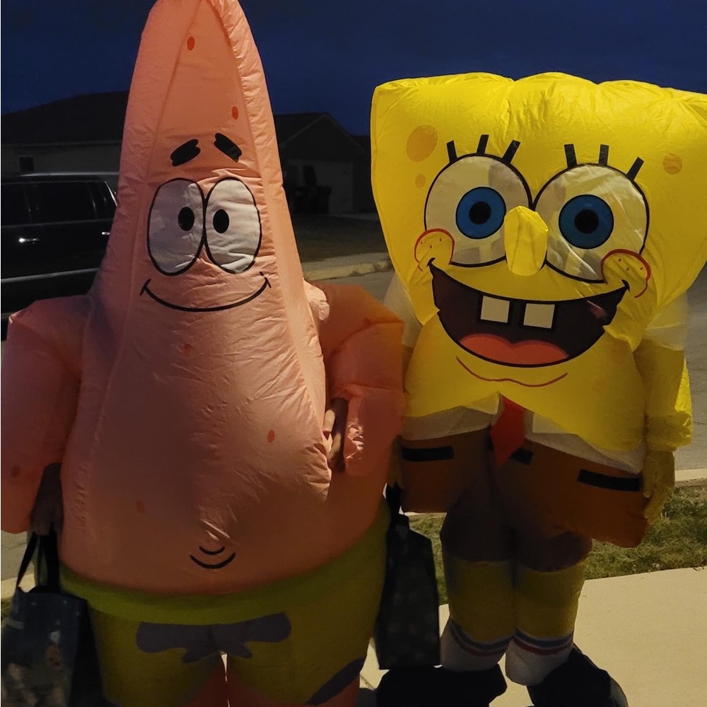 SpongeBob and Patrick inflatable costume - ADult one size